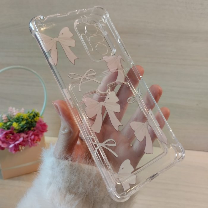 Чехол на xiaomi redmi Note 10 pro силиконовый прозрачный с отделом под карточки (бантики) - Зображення 6