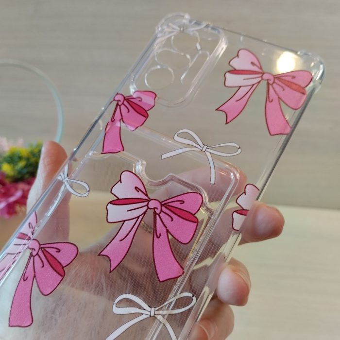 Чехол на xiaomi redmi Note 10 pro силиконовый прозрачный с отделом под карточки (бантики) - Зображення 8
