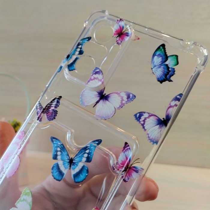Чохол на xiaomi redmi Note 10 pro силіконовий прозорий з відділом під картки (метелики) - Зображення 6