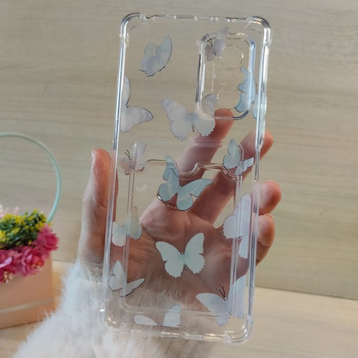 Чохол на xiaomi redmi Note 10 pro силіконовий прозорий з відділом під картки (метелики) - Зображення 7