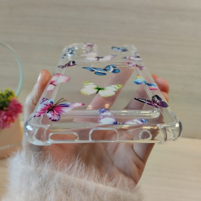 Чохол на xiaomi redmi Note 10 pro силіконовий прозорий з відділом під картки (метелики) - Зображення 5