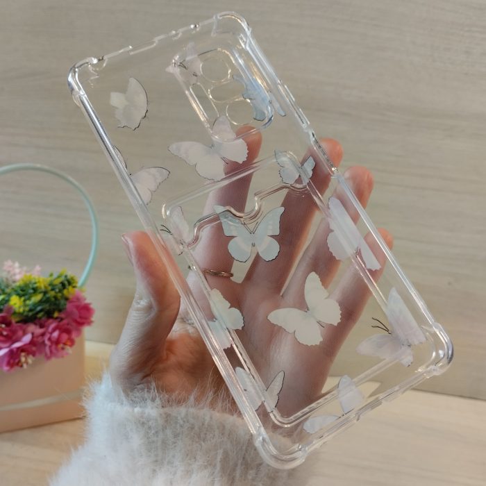Чохол на xiaomi redmi Note 10 pro силіконовий прозорий з відділом під картки (метелики) - Зображення 8