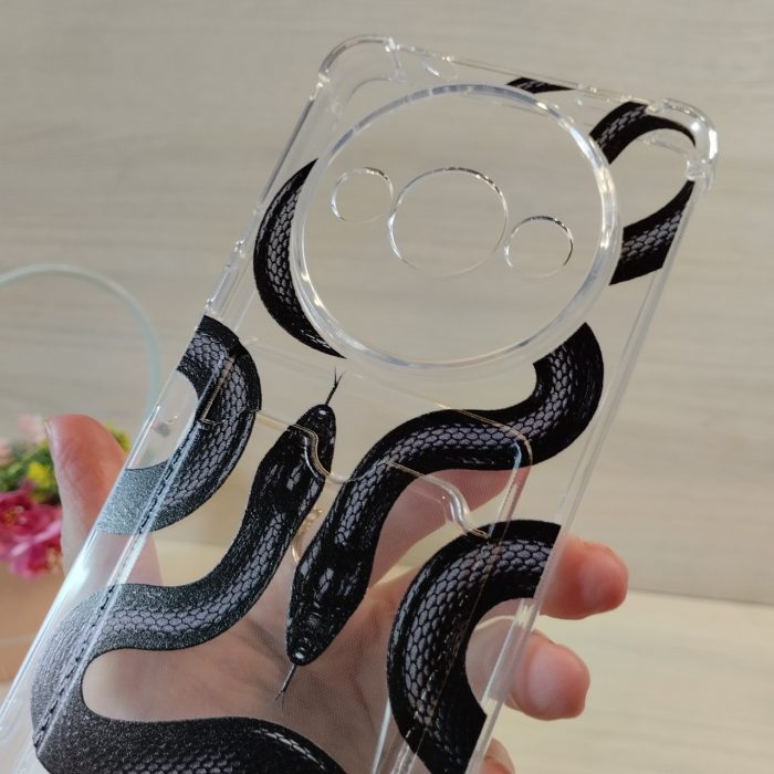 Чохол для xiaomi redmi A3 силіконовий жіночий з кишенею під картки та малюнком змеи - Зображення 6