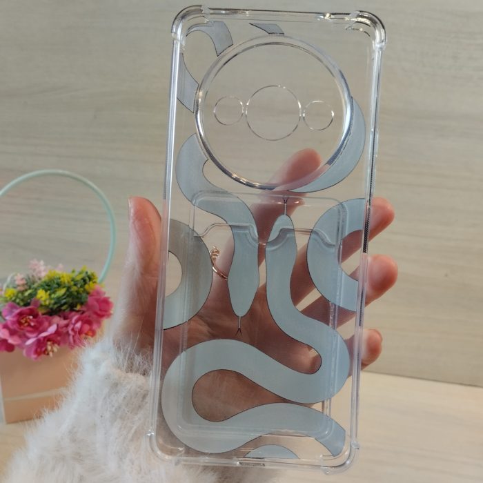 Чохол для xiaomi redmi A3 силіконовий жіночий з кишенею під картки та малюнком змеи - Зображення 9