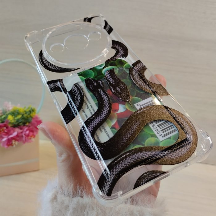 Чохол для xiaomi redmi A3 силіконовий жіночий з кишенею під картки та малюнком змеи - Зображення 8