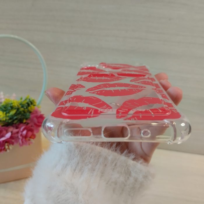 Чохол на xiaomi redmi 10a силіконовий прозорий із кишенею під картки та малюнком губи - Зображення 8