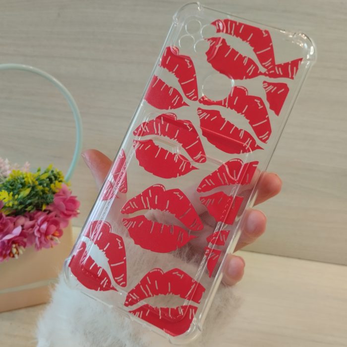 Чохол на xiaomi redmi 10a силіконовий прозорий із кишенею під картки та малюнком губи - Зображення 5