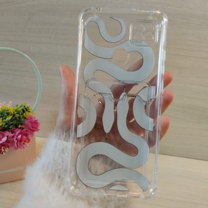Чохол для xiaomi redmi 9c силіконовий прозорий із кишенею під картки та малюнком змії - Зображення 9