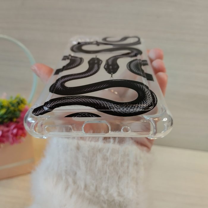 Чохол для xiaomi redmi 9c силіконовий прозорий із кишенею під картки та малюнком змії - Зображення 8