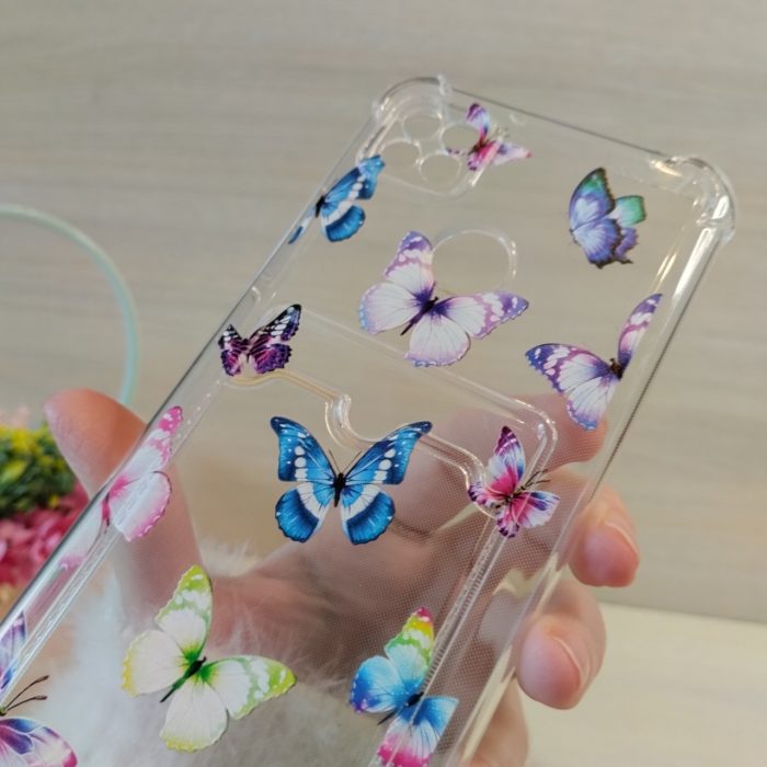 Чохол для xiaomi redmi 9c силіконовий прозорий із кишенею під картки та малюнком метелика - Зображення 6