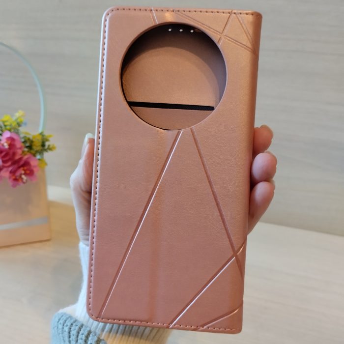 Чохол для xiaomi redmi 14c з книжка підставка з магнітом і візитницею Business Leather рожевий - Зображення 2