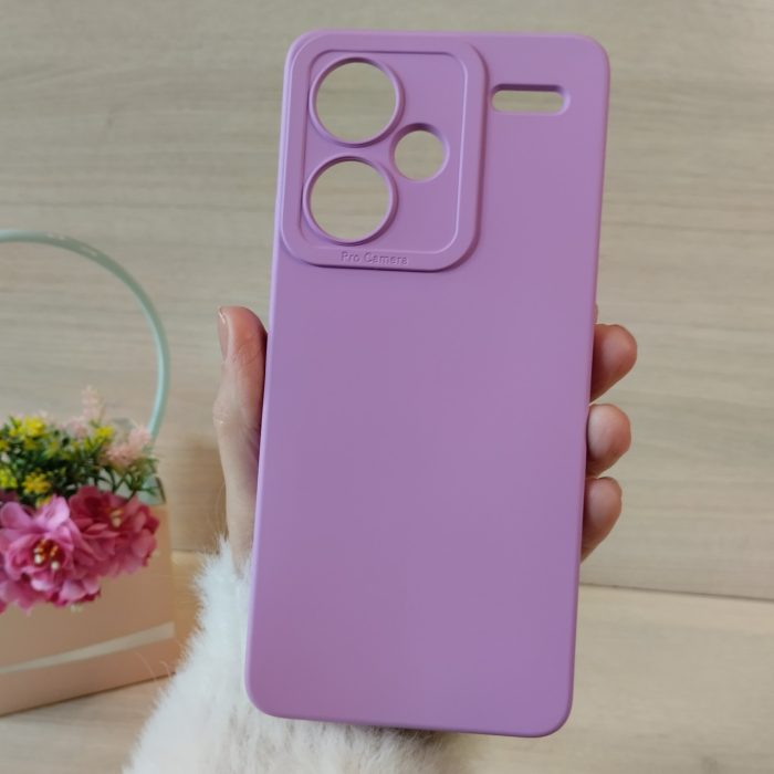Чохол на xiaomi redmi Note 13 pro plus 5g силіконовий однотонний матовий з мікрофіброю (фіолетовий) - Зображення 8