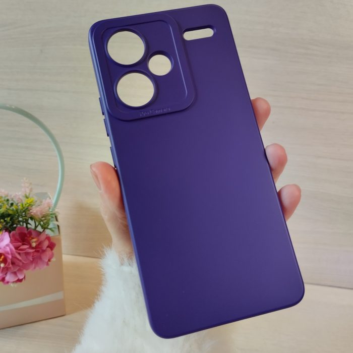 Чохол на xiaomi redmi Note 13 pro plus 5g силіконовий однотонний матовий з мікрофіброю (фіолетовий) - Зображення 2