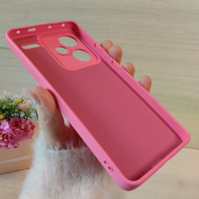 Чохол на xiaomi redmi Note 13 pro plus 5g силіконова однотонна матова з мікрофіброю (рожевий) - Зображення 7