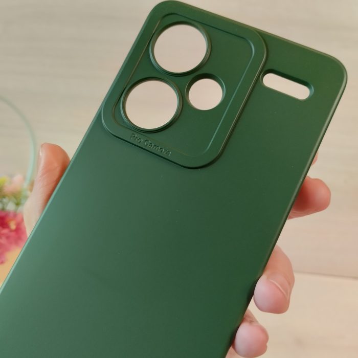 Чохол на xiaomi redmi Note 13 pro plus 5g силіконова однотонна матова з мікрофіброю (зелений) - Зображення 5