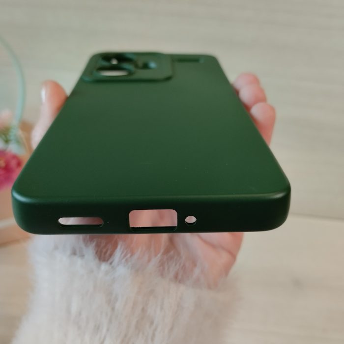 Чохол на xiaomi redmi Note 13 pro plus 5g силіконова однотонна матова з мікрофіброю (зелений) - Зображення 6
