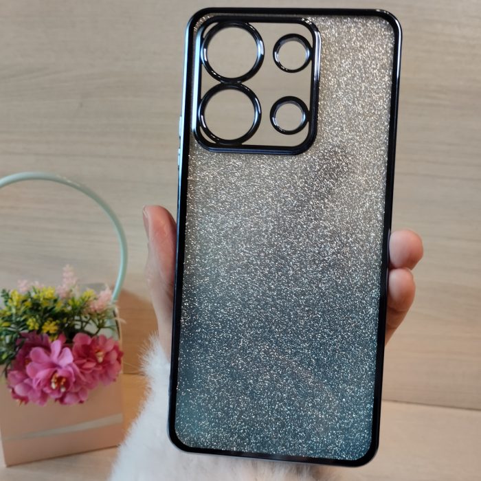Чохол на xiaomi redmi Note 13 4g силіконова жіноча накладка блискучий градієнт блакитний - Зображення 2