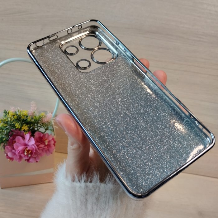 Чохол на xiaomi redmi Note 13 4g силіконова жіноча накладка блискучий градієнт блакитний - Зображення 9
