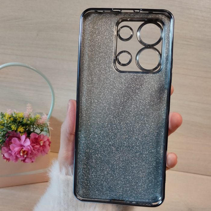 Чохол на xiaomi redmi Note 13 4g силіконова жіноча накладка блискучий градієнт блакитний - Зображення 8