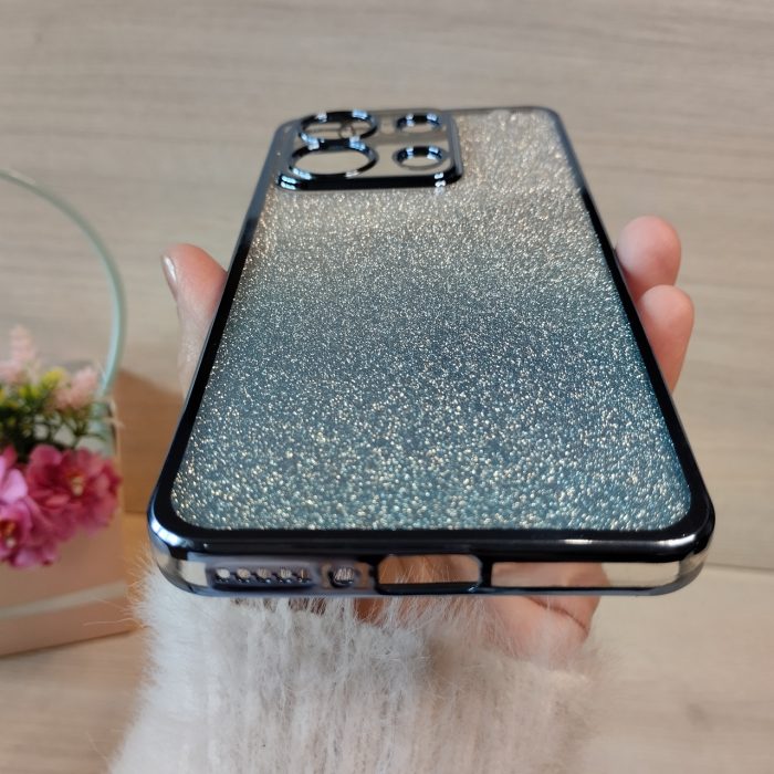 Чохол на xiaomi redmi Note 13 4g силіконова жіноча накладка блискучий градієнт блакитний - Зображення 7