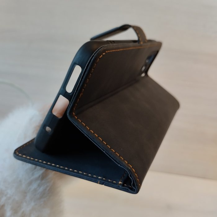 Чехол для Xiaomi redmi 10 книжка подставка с хлястиком и визитницей Business Leather черный - Зображення 9
