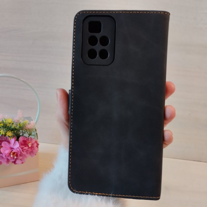 Чехол для Xiaomi redmi 10 книжка подставка с хлястиком и визитницей Business Leather черный - Зображення 4