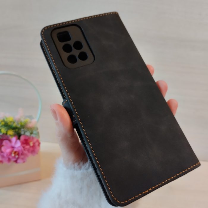 Чехол для Xiaomi redmi 10 книжка подставка с хлястиком и визитницей Business Leather черный - Зображення 5