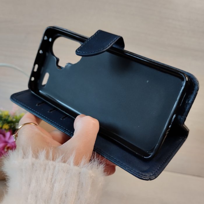 Чохол на xiaomi redmi Note 13 pro plus 5g книжка підставка з хлястиком і візитницею Luxury (синій) - Зображення 5
