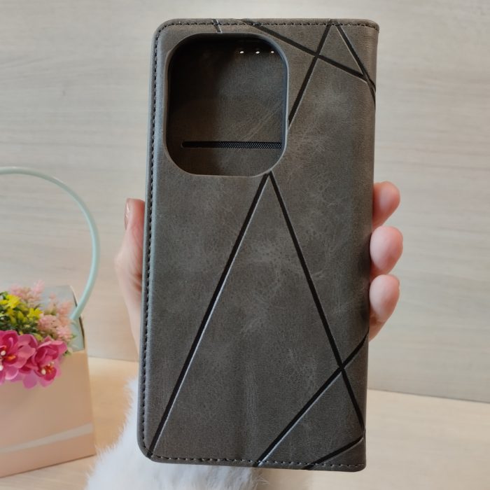 Чохол для xiaomi redmi 12 / сяомі редмі 12 книжка підставка з візитницею Business Leather Clasp чорний - Зображення 8