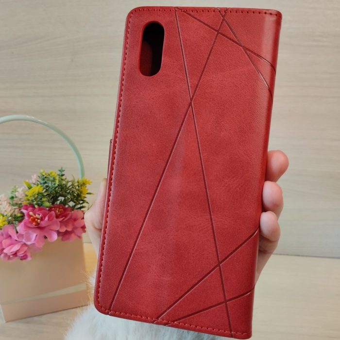 Чохол для xiaomi redmi 9a книжка підставка з хлястиком і кишенями для карток LuxyryStyle коричневий - Зображення 3