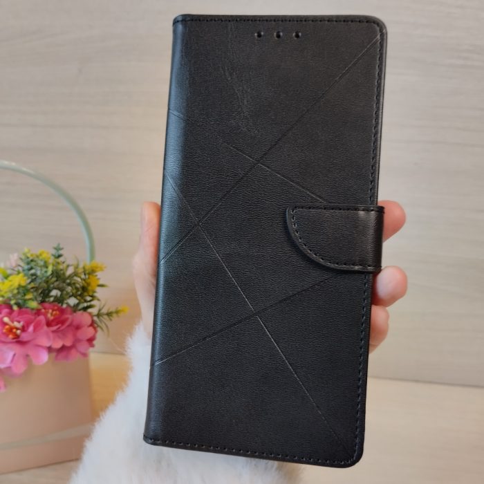 Чохол на xiaomi redmi Note 14 pro plus + 5g книжка підставка з хлястиком і візитницею Premium (чорний) - Зображення 3