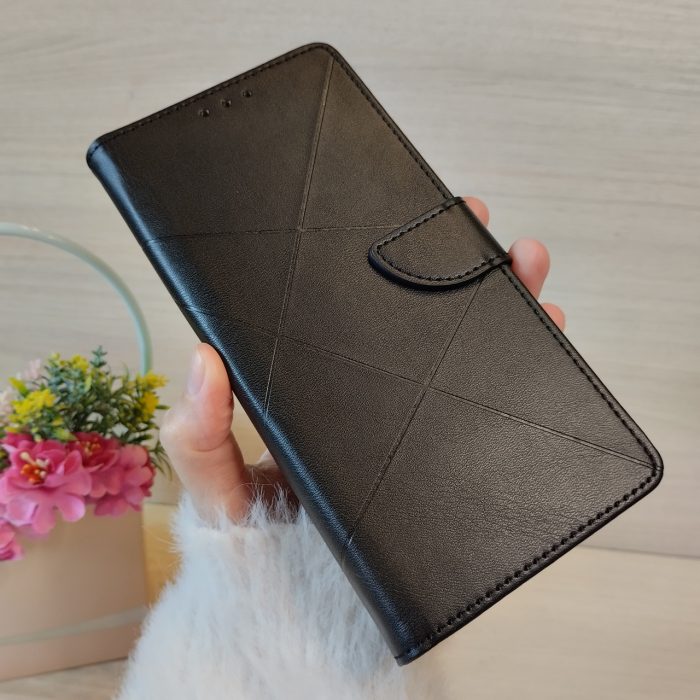 Чохол на xiaomi redmi Note 14 pro plus + 5g книжка підставка з хлястиком і візитницею Premium (чорний) - Зображення 2