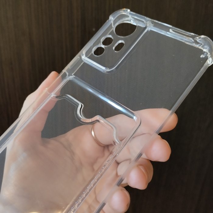 Чохол для xiaomi redmi Note 12s силіконовий прозорий із посиленими кутами та кишенею під картки - Зображення 5