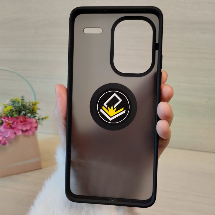 Чохол для xiaomi redmi Note 13 pro plus протиударний бампер з кільцем (чорний) - Зображення 9