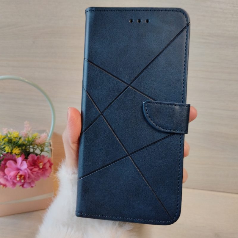 Чохол для xiaomi redmi 9a книжка підставка з хлястиком і кишенями для карток LuxyryStyle синій