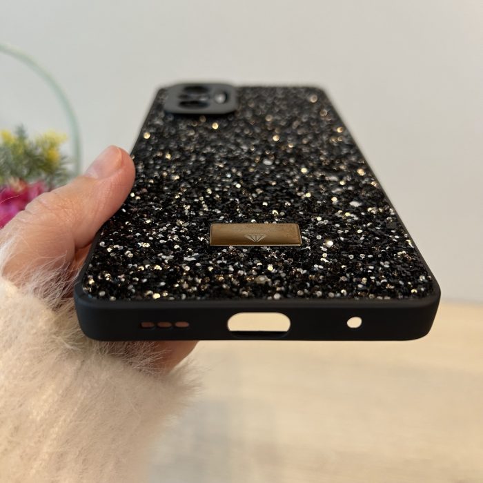 Чохол на Xiaomi redmi Note 10 pro силіконова жіноча накладка блискуча Diamond shine (чорний) - Зображення 8