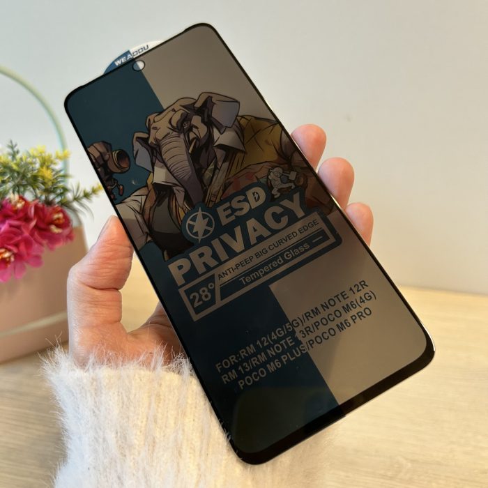 Скло для xiaomi redmi 12 захисне на екран із функцією Антишпигун Privasy Glass - Зображення 4