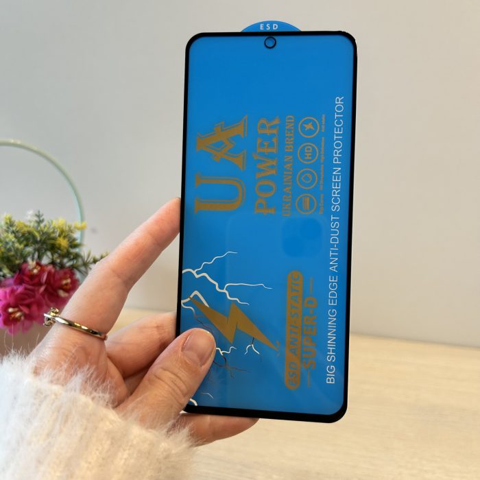 Скло на екран для xiaomi redmi note 10 / 10s з чорною рамкою та повною клеєною - Зображення 4