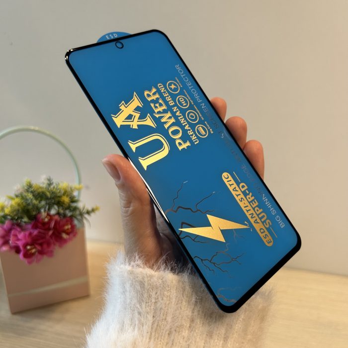 Скло на екран для xiaomi redmi note 10 / 10s з чорною рамкою та повною клеєною - Зображення 7