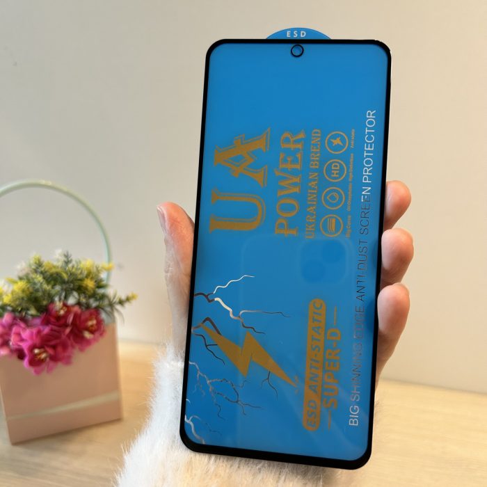 Скло на екран для xiaomi redmi note 10 / 10s з чорною рамкою та повною клеєною - Зображення 2