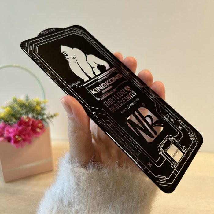 Скло на екран для xiaomi redmi Note 10 / 10s з чорною рамкою та повною клеєною - Зображення 5