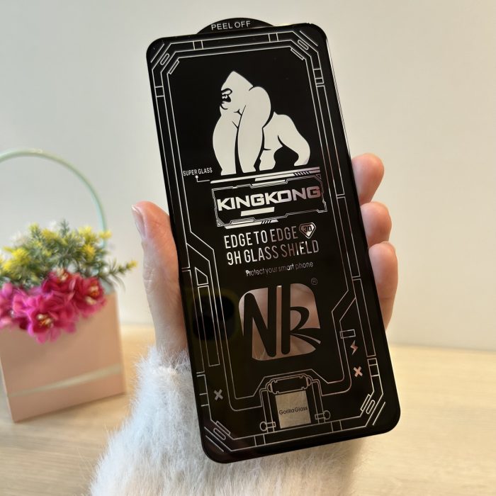 Скло на екран для xiaomi redmi Note 10 / 10s з чорною рамкою та повною клеєною - Зображення 2
