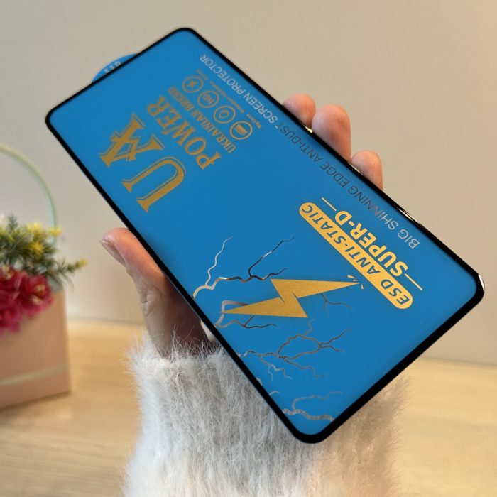 Скло на екран для Xiaomi redmi Note 13 4g / 5g з чорною рамкою і повною клеєчкою Anti-Static Super-D - Зображення 3