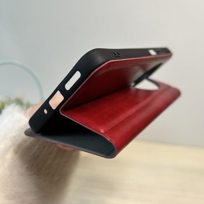 Чехол для poco c75 книжка подставка с магнитом и визитницей Business Leather черный - Зображення 9