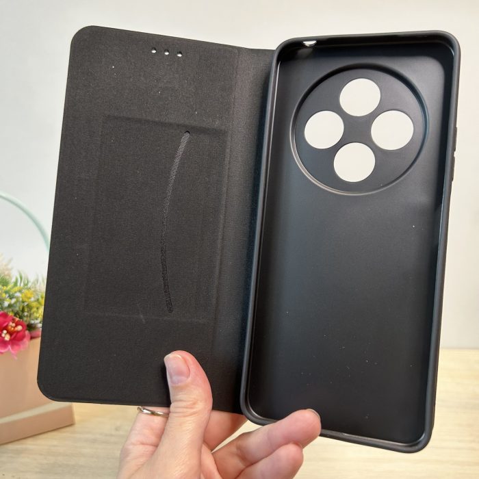 Чехол для poco c75 книжка подставка с магнитом и визитницей Business Leather черный - Зображення 3