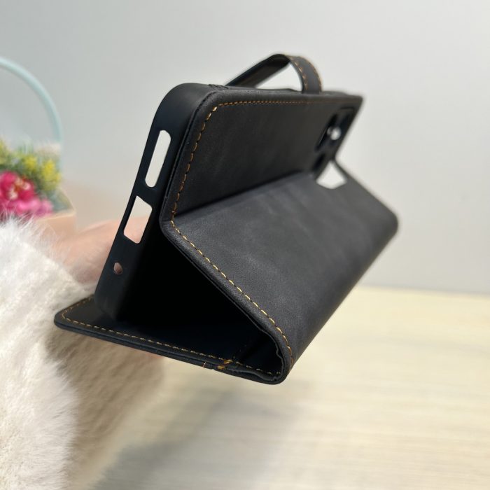 Чехол для xiaomi redmi 13 4g книжка подставка с магнитом и визитницей Lux Leather черный - Зображення 4