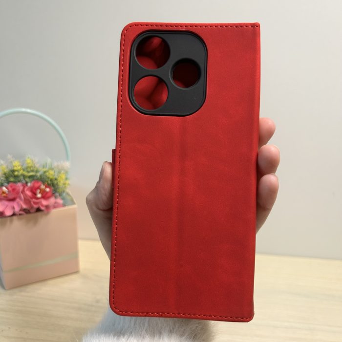 Чехол для xiaomi redmi 13 4g книжка подставка с магнитом и визитницей Lux Leather черный - Зображення 6