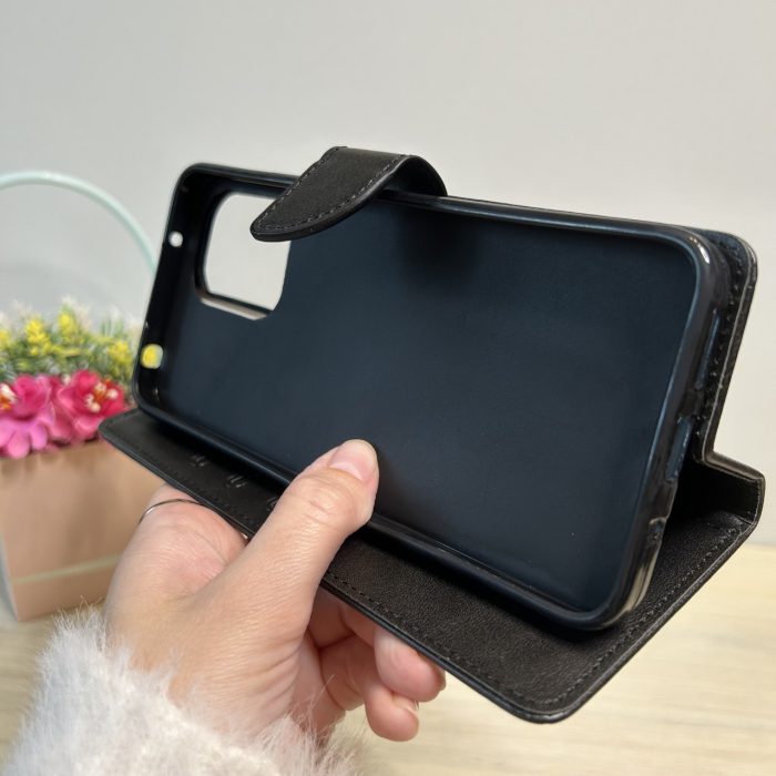 Чохол для xiaomi redmi 12 книжка підставка з візитницею і хлястиком Business Leather синій - Зображення 10