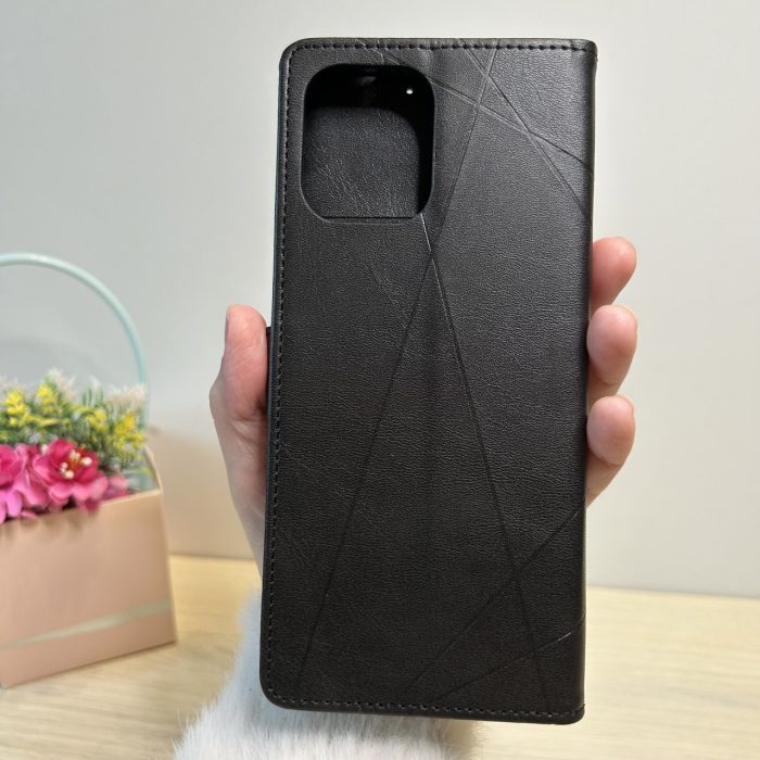 Чохол для xiaomi redmi 12 книжка підставка з візитницею і хлястиком Business Leather синій - Зображення 8