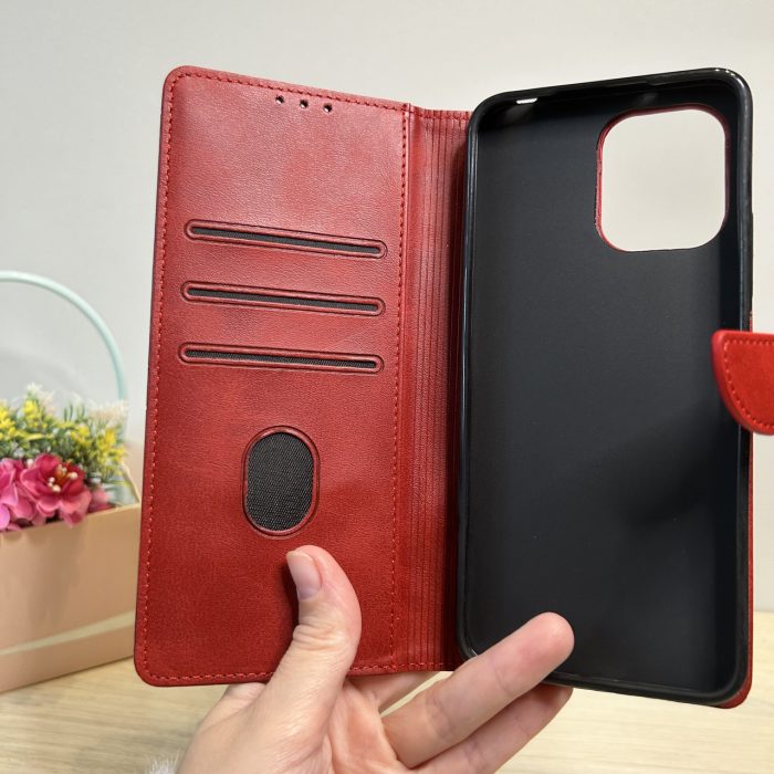 Чохол для xiaomi redmi 12 книжка підставка з візитницею і хлястиком Business Leather синій - Зображення 6